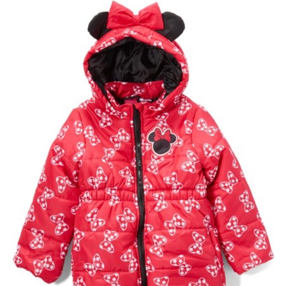 Disney Other - Minnie Mouse Puffer Winter Jacket 2T